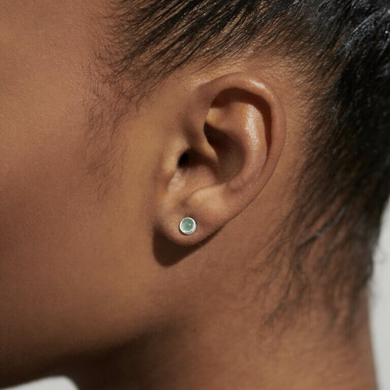 August Aventurine Birthstone Boxed Earrings