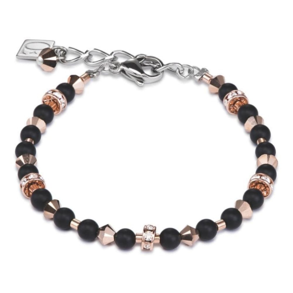 Rose Gold & Black Crystal Bracelet