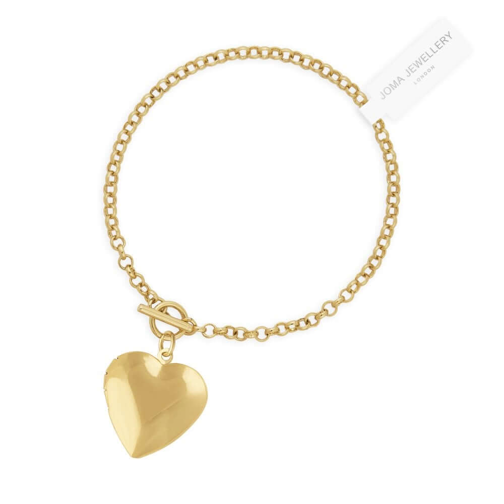 Life Lockets Gold Heart Locket 18cm Bracelet��
