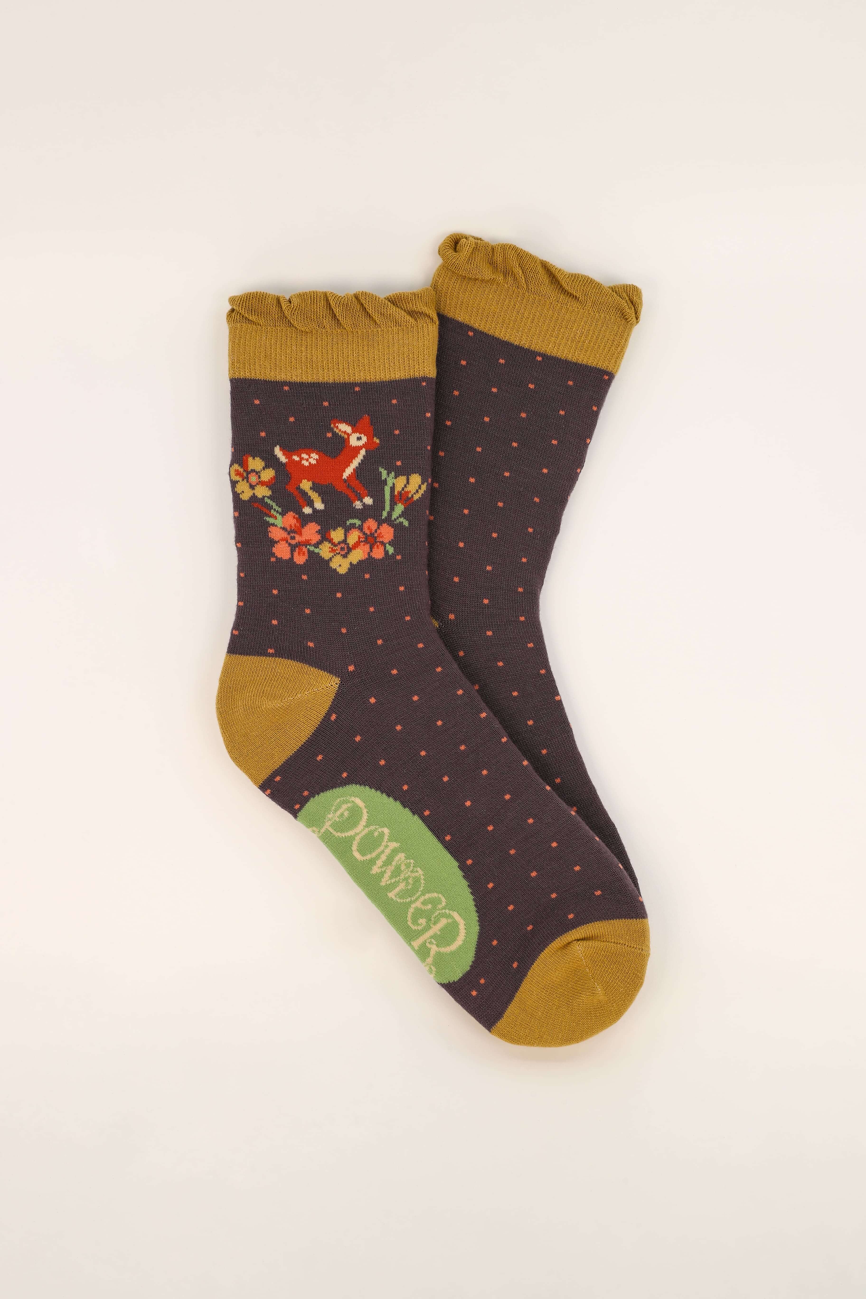 Vintage Fawn Ankle Socks - Lilac
