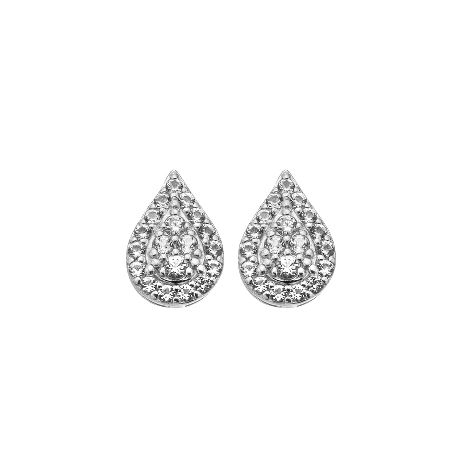 Glimmer White Topaz Stud Earrings