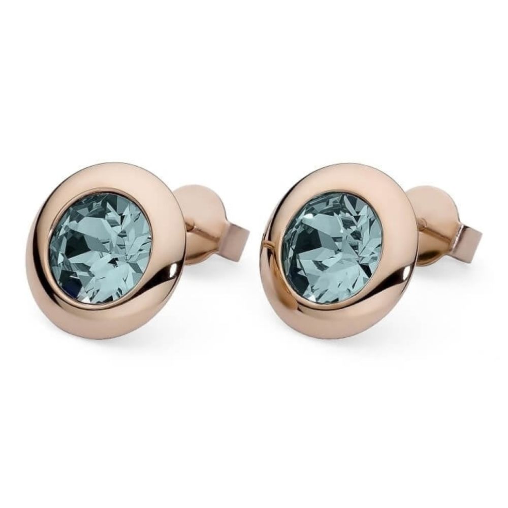Rose Gold 13mm Indian Sapphire Tarent Earrings