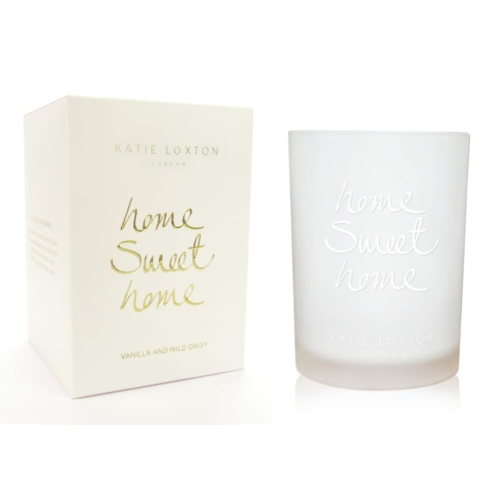 Vanilla & Wild Daisy scented 'Home Sweet Home' candle