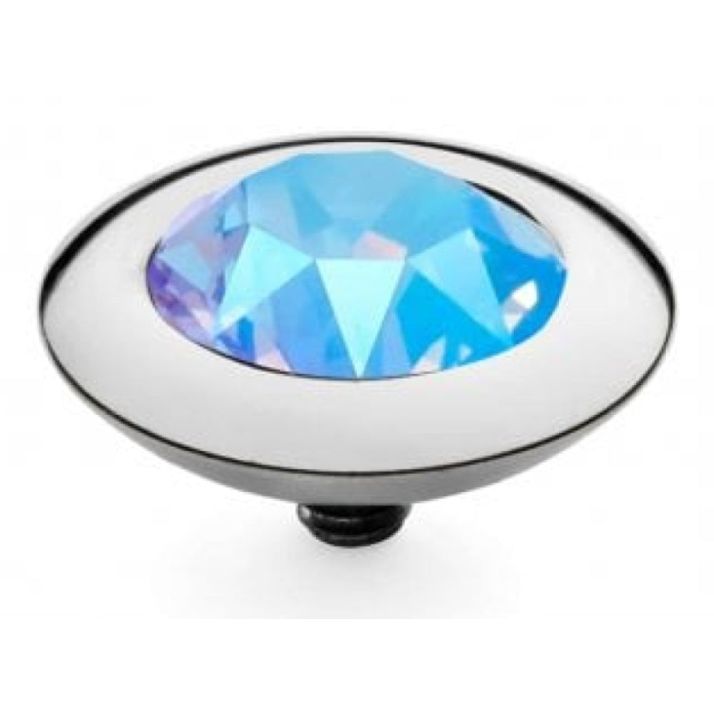Light Sapphire Shimmer Crystal Interchangeable Top Tondo (S/P)