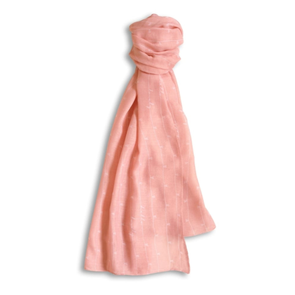 SENTIMENT SCARF - HELLO LOVELY - blush pink - 184x86cm