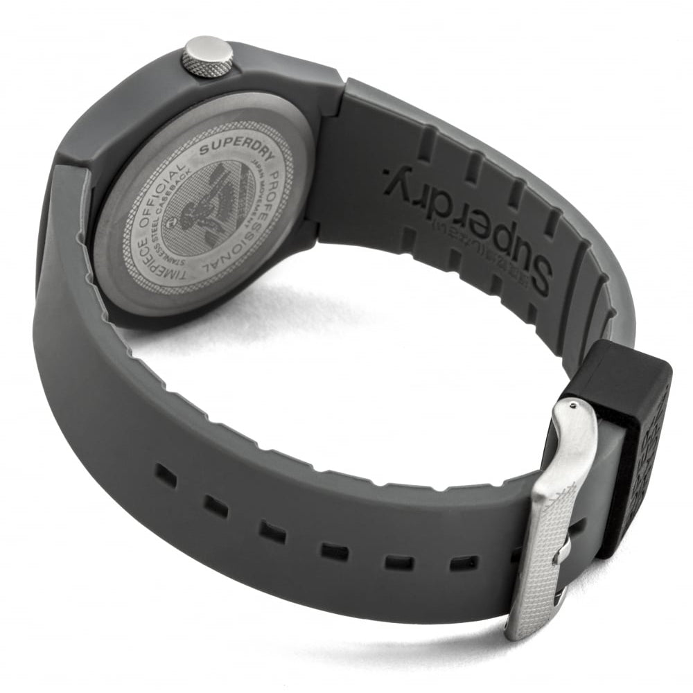 Urban Laser' Grey Silicone Strap Watch With Gradient Grey Mirror Dial