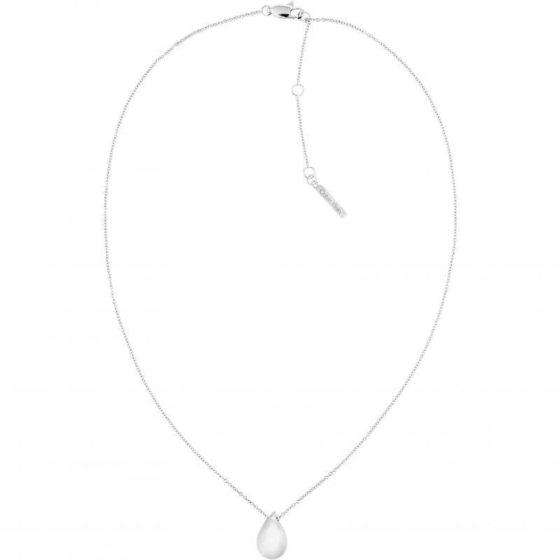 Sculptured Drops Silver Tone Pendant Necklace