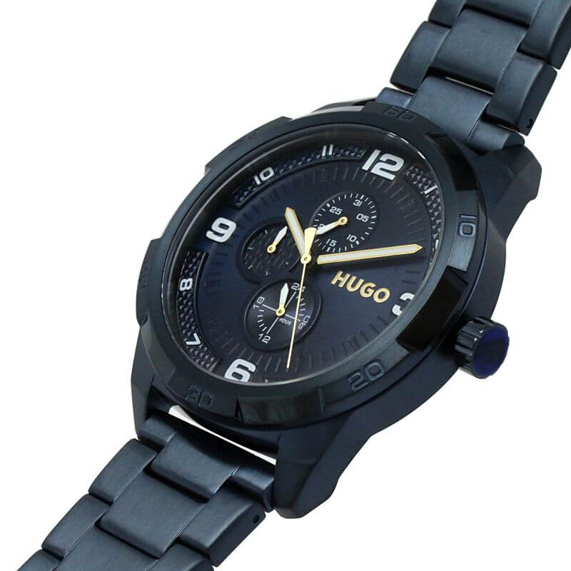 #GRIP Blue Dial Blue IP Bracelet Strap Watch