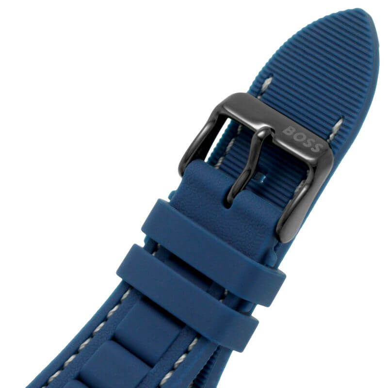 Energy Grey Chronograph Dial Blue Strap Watch