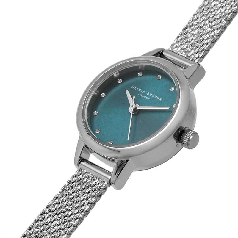 Classics Teal & Silver Mesh Watch