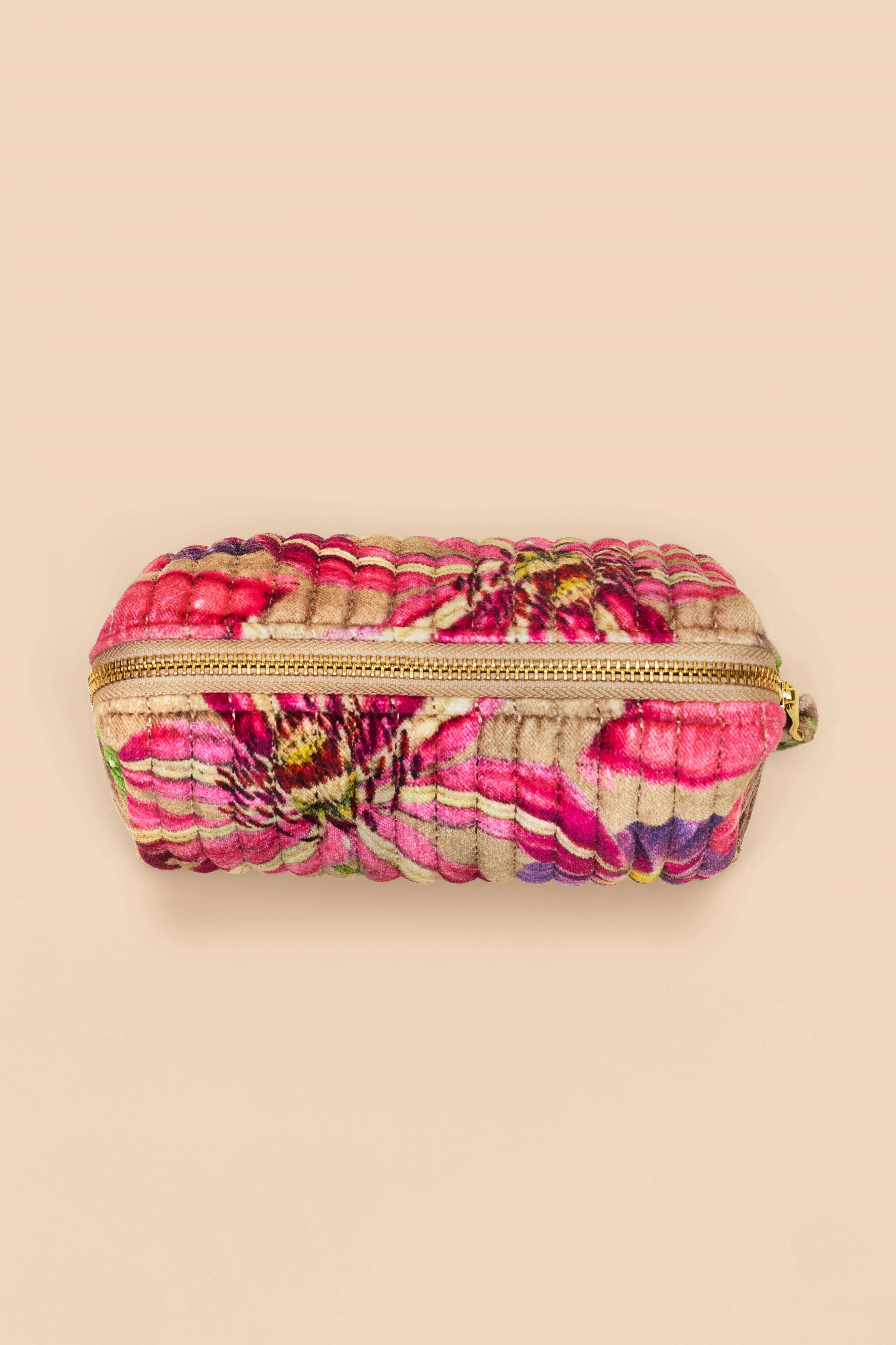 Small Quilted Vanity Bag - Oversized Botanicals