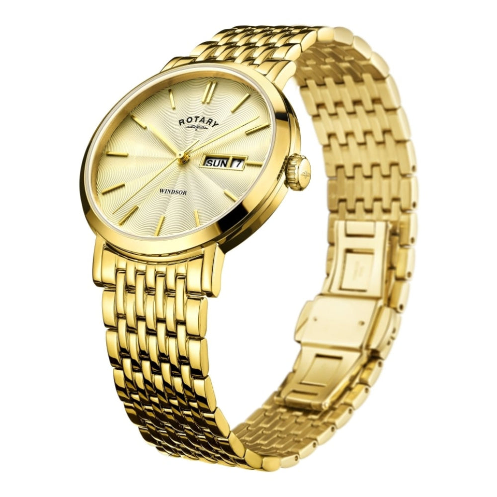 Mens Windsor Gold Bracelet Watch