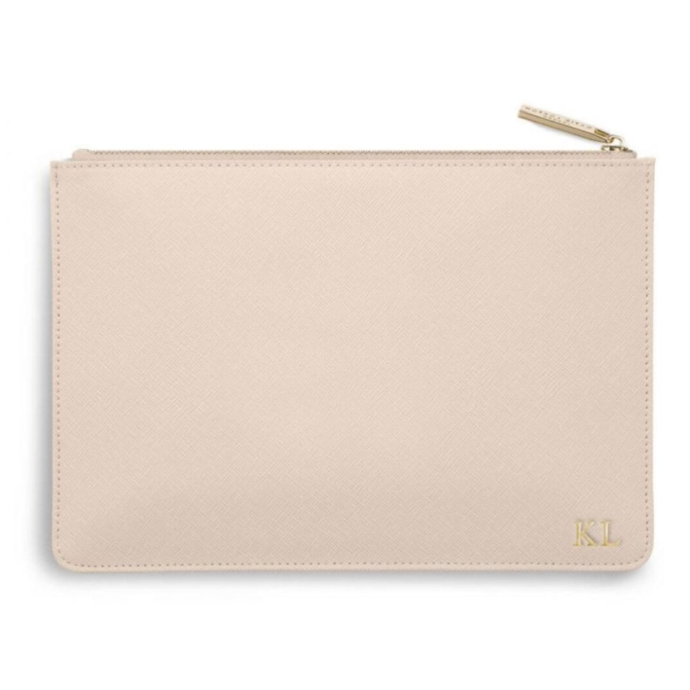 Perfect Pouch | Palm Print | Nude Pink | 16 X 24cm
