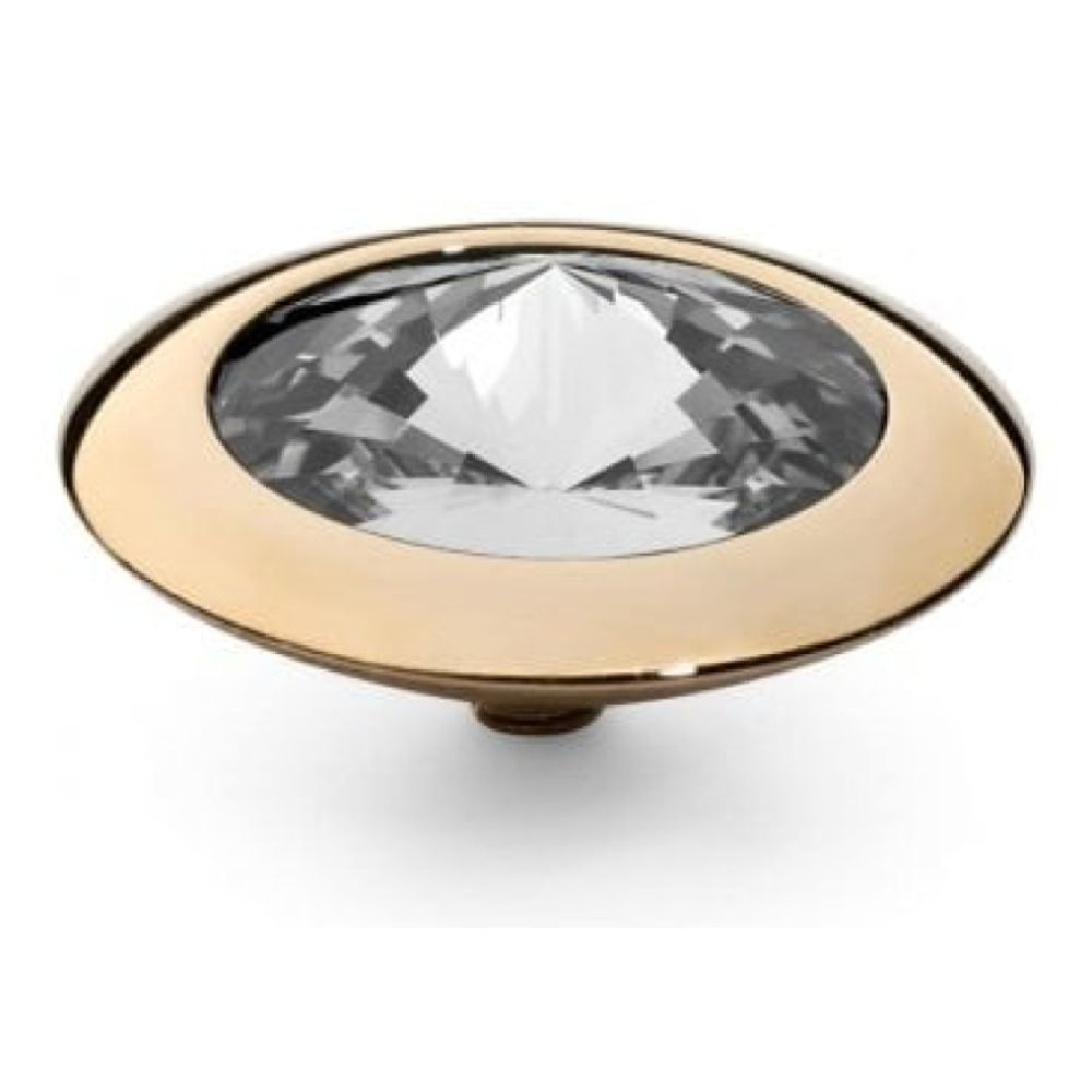 Famosa Gold 16mm Tondo Ring Top Crystal