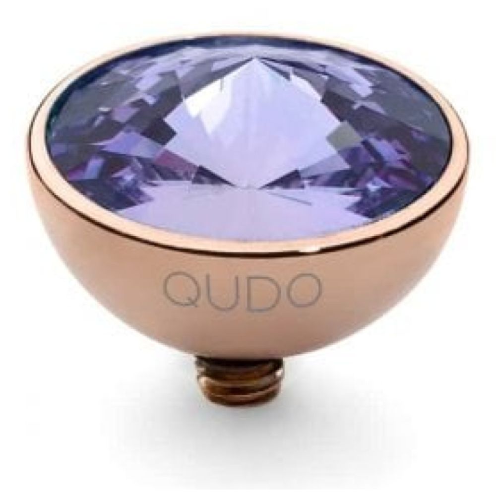 Famosa Rose Gold 11.5mm Bottone Ring Top Tanzanite