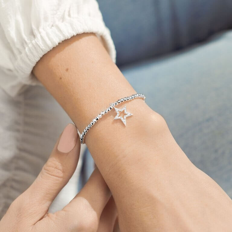 Faceted A Little | Have A Magical Birthday | Silver | Bracelet | 17.5cm Stretch