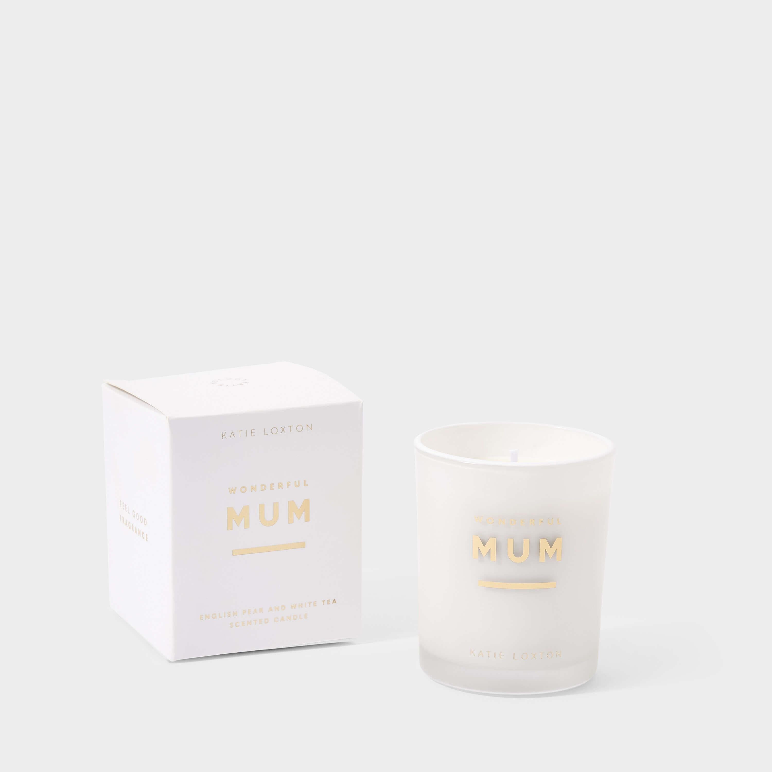 Sentiment Candle | Wonderful Mum | English Pear And White Tea