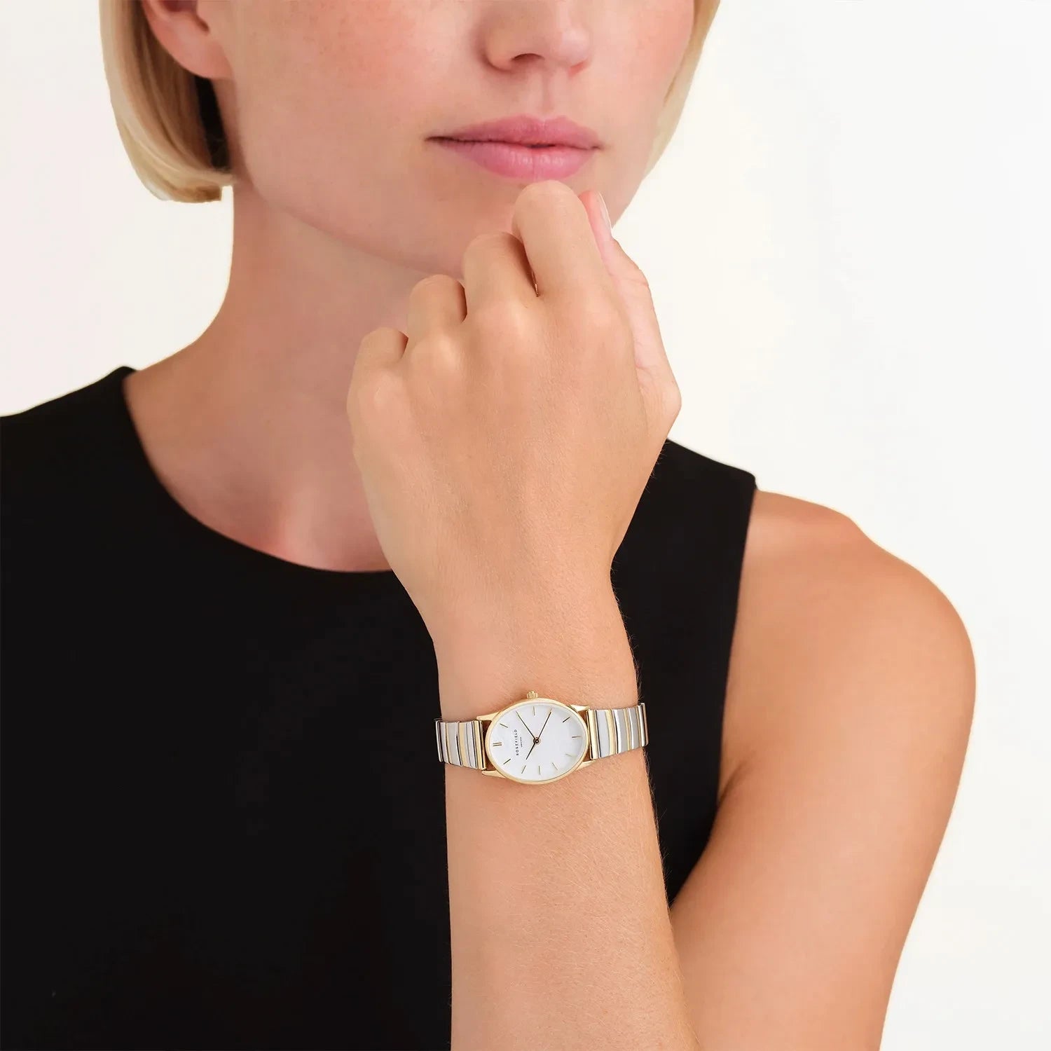 Oval Pearl Duotone Ladies Watch