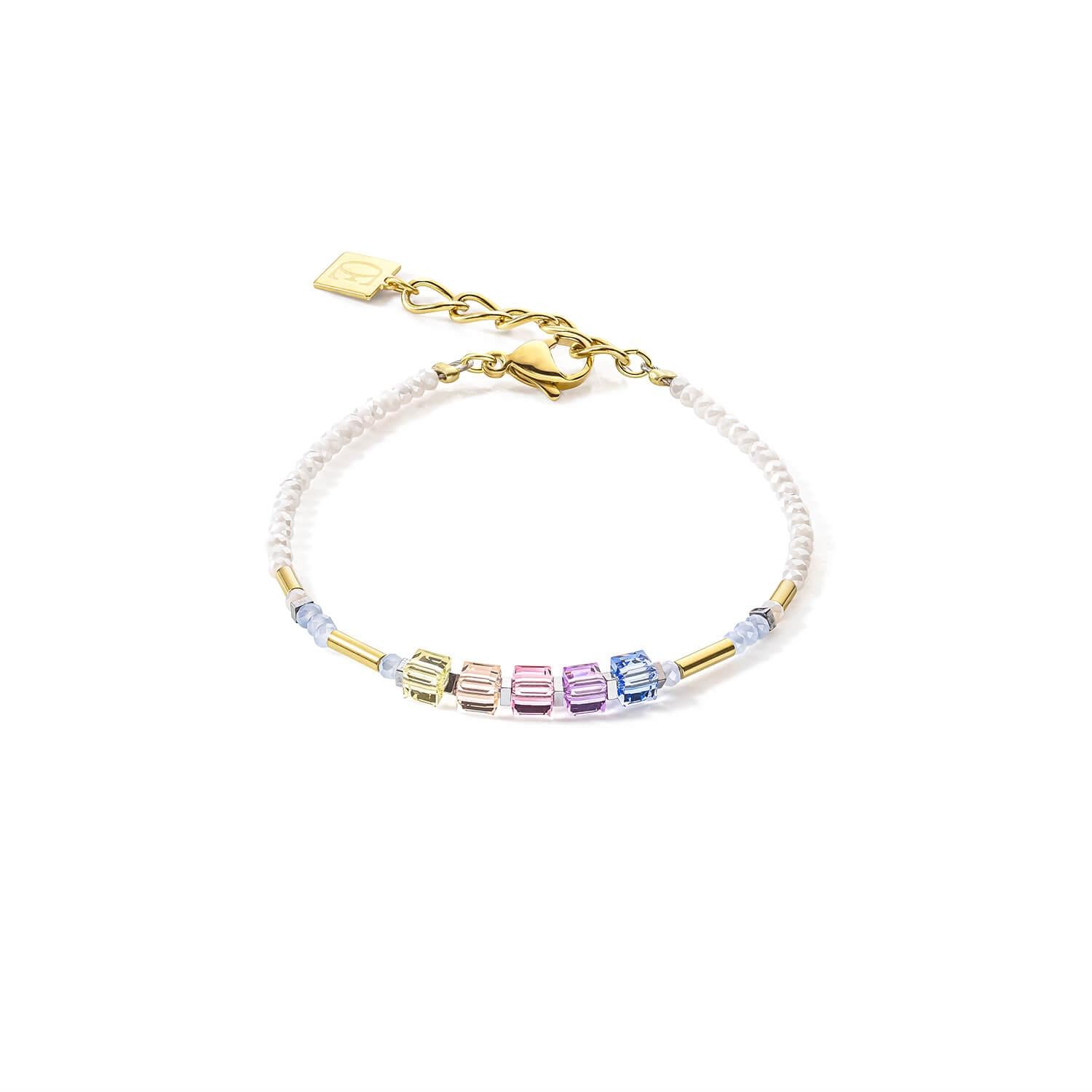 Cube Story Minimalistic Sparkling Pastel Bracelet