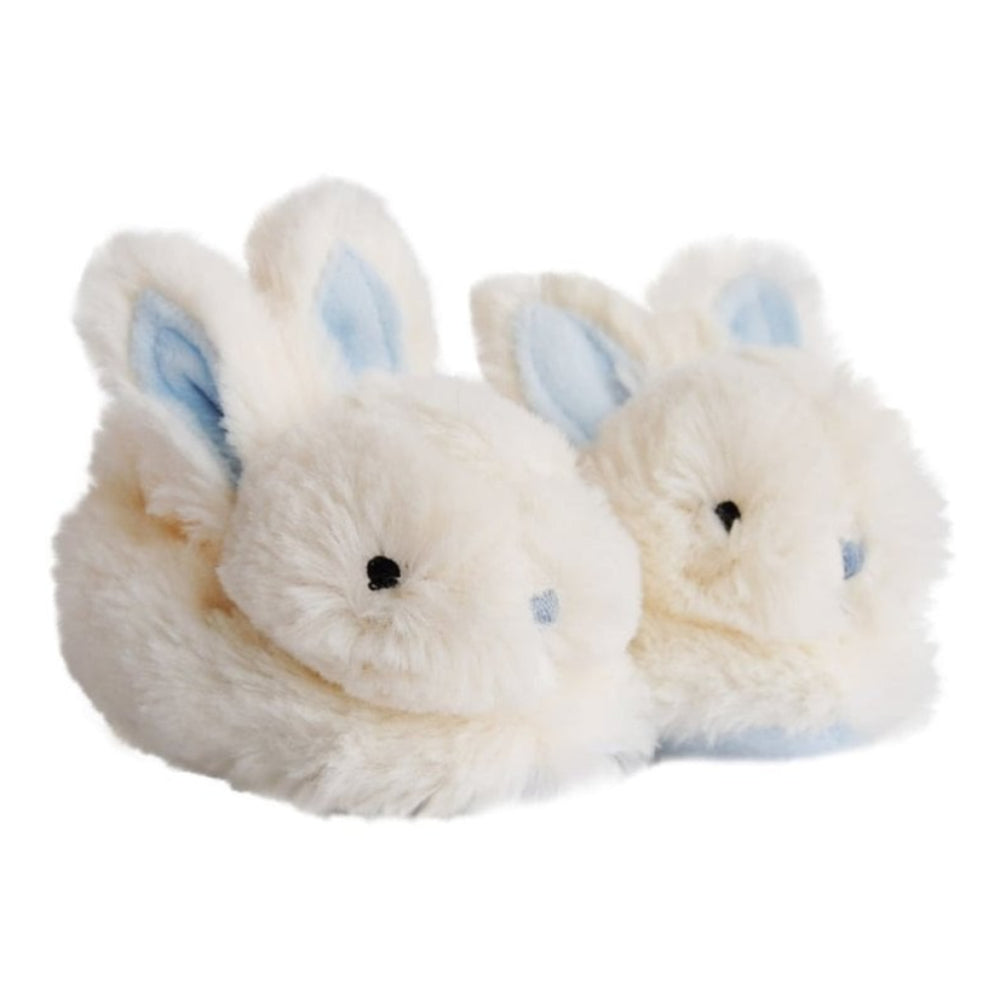 Blue Rabbit Booties Set With Rattle