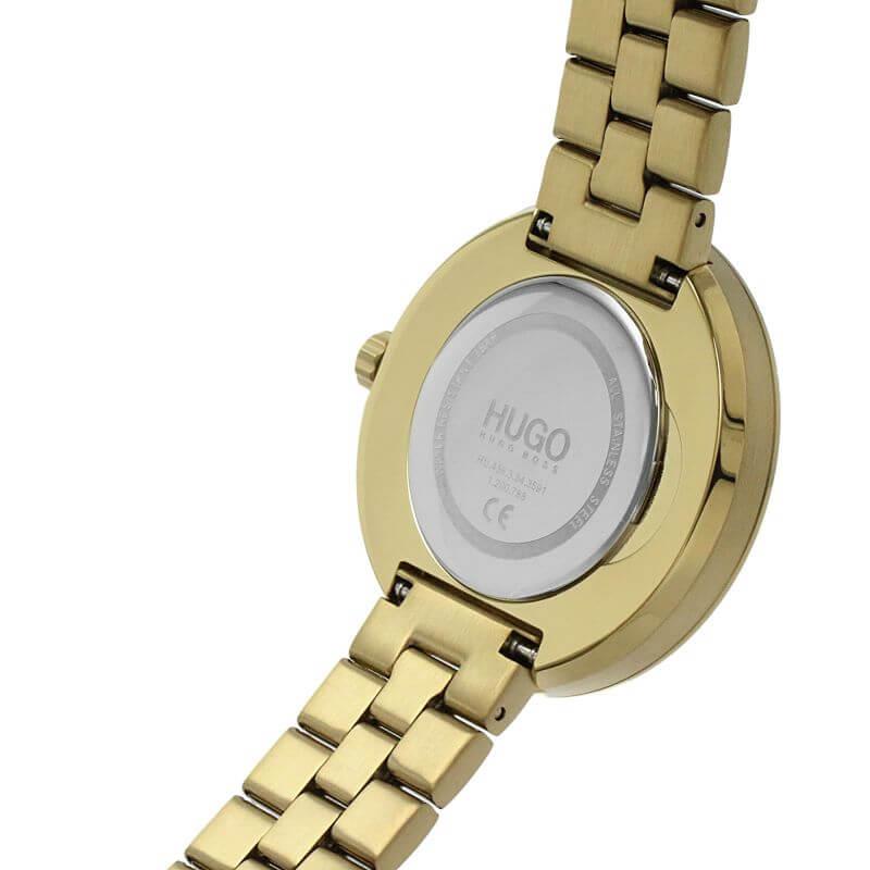 CRUSH Black Dial & Gold Tone Bracelet Strap Ladies Watch