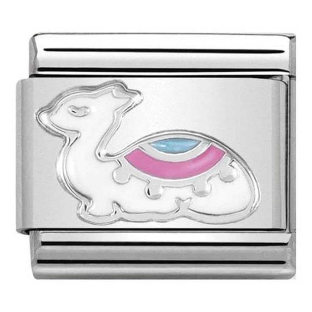Classic Symbols in Steel, Enamel & 925 Silver Llama Link