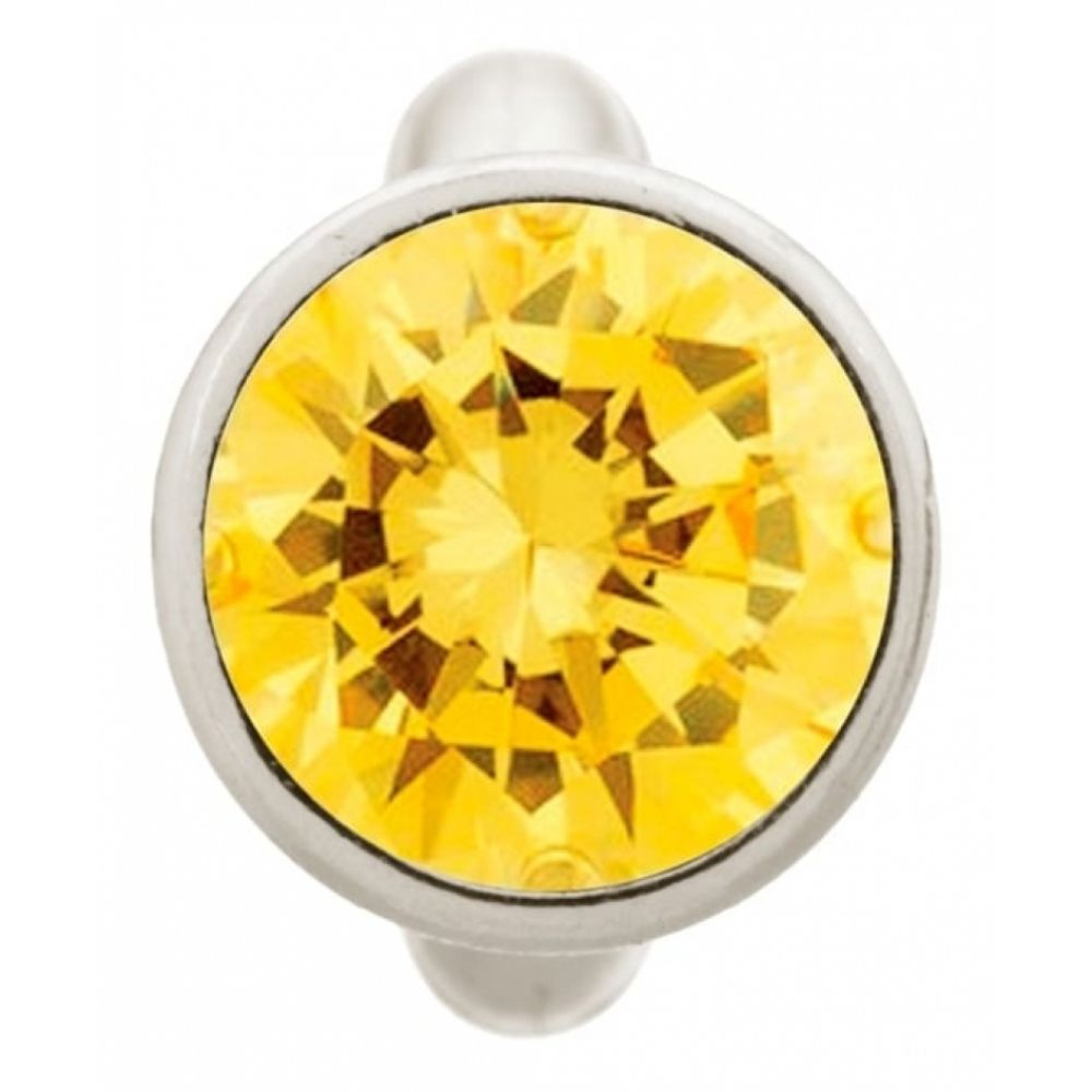 Citrine Stone Sterling Silver Charm