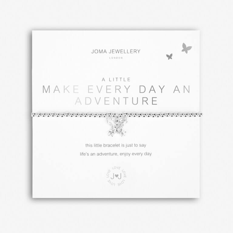 A Little | Make Every Day An Adventure | Silver | Bracelet | 17.5cm Stretch