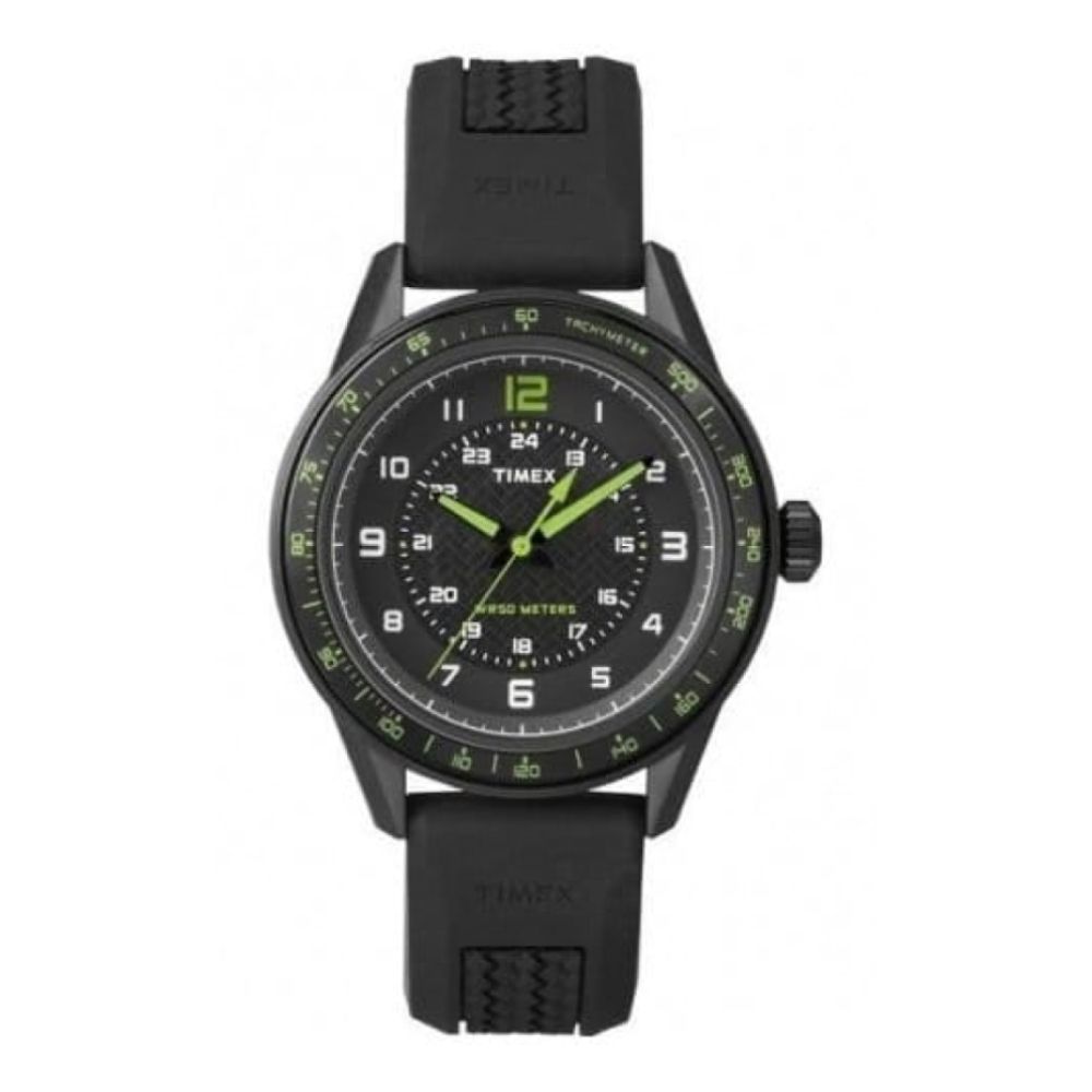 Gents Black Rubber Watch
