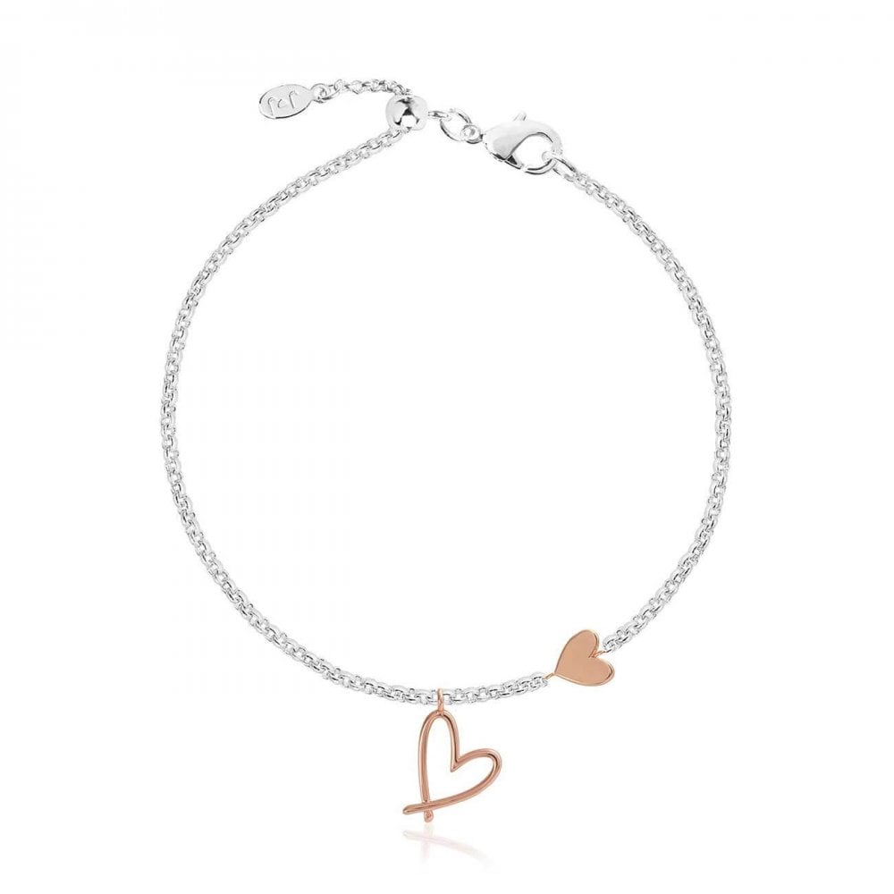 Florrie | Rose Gold | Heart Bracelet | 19cm Total Length