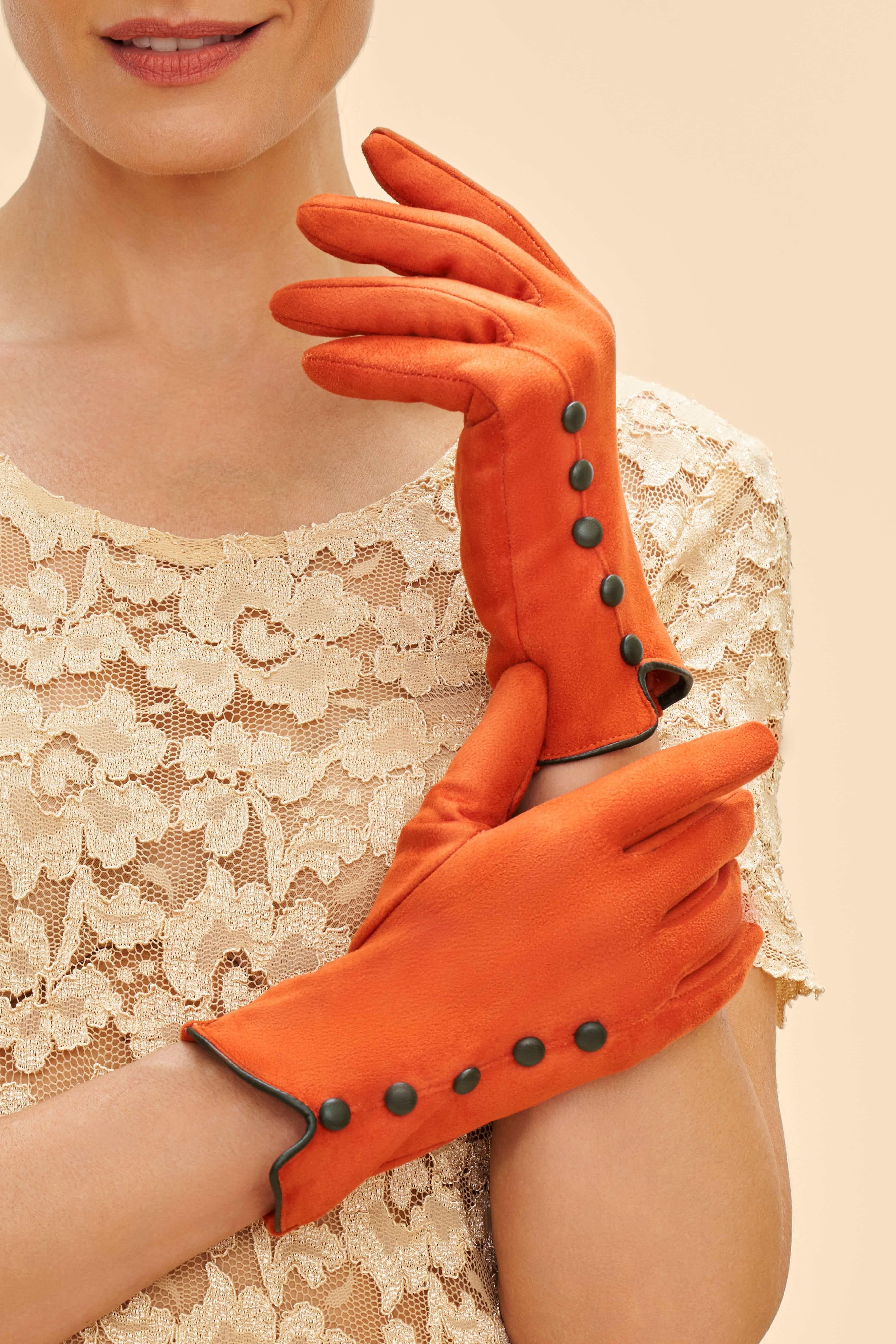 Beatrice Gloves - Tangerine