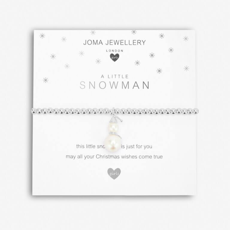 A Little | Snowman | Silver | Bracelet | 15.5cm Stretch