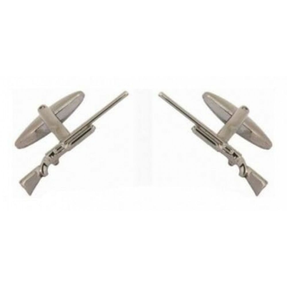Gun Metal Shot Gun Cufflinks