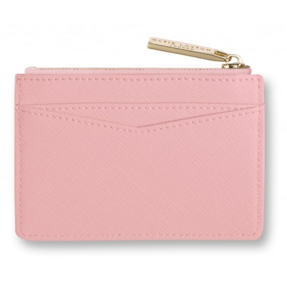 Card Holder With Small Zip Coins - Shine Bright - Pink
