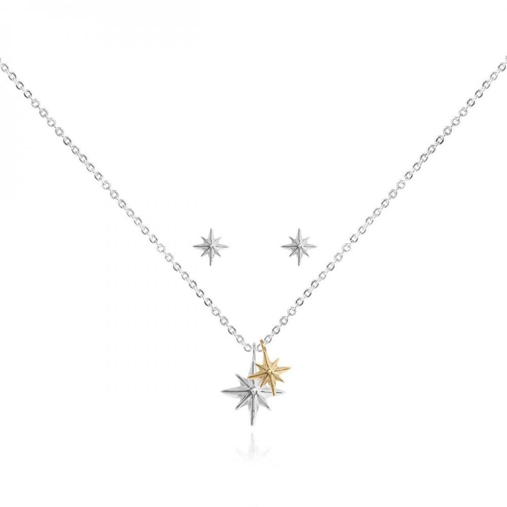 Sentiment Set | Shine Bright | Silver | Earrings And Necklace | 46cm + 5cm Extender