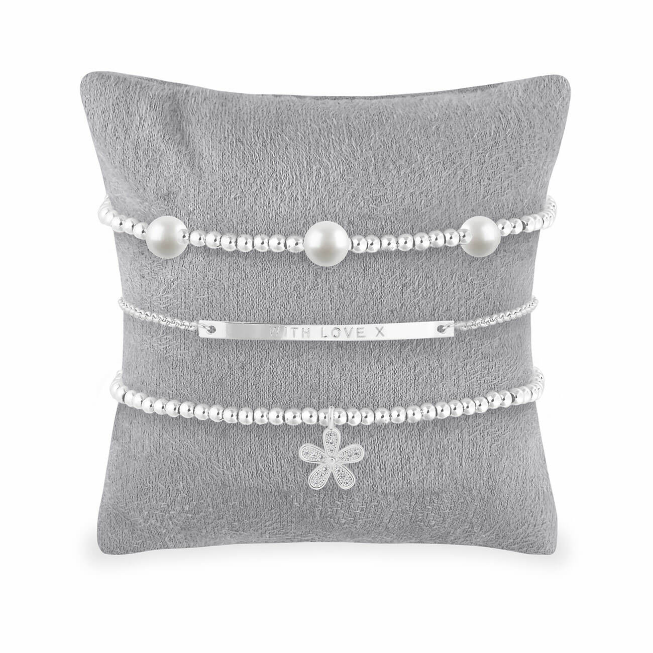 Occasion Gift Box | Wonderful Grandma | Silver | Bracelets | X2 Bracelet 17.5cm Stretch X1 Bracelet 19cm Adjustable