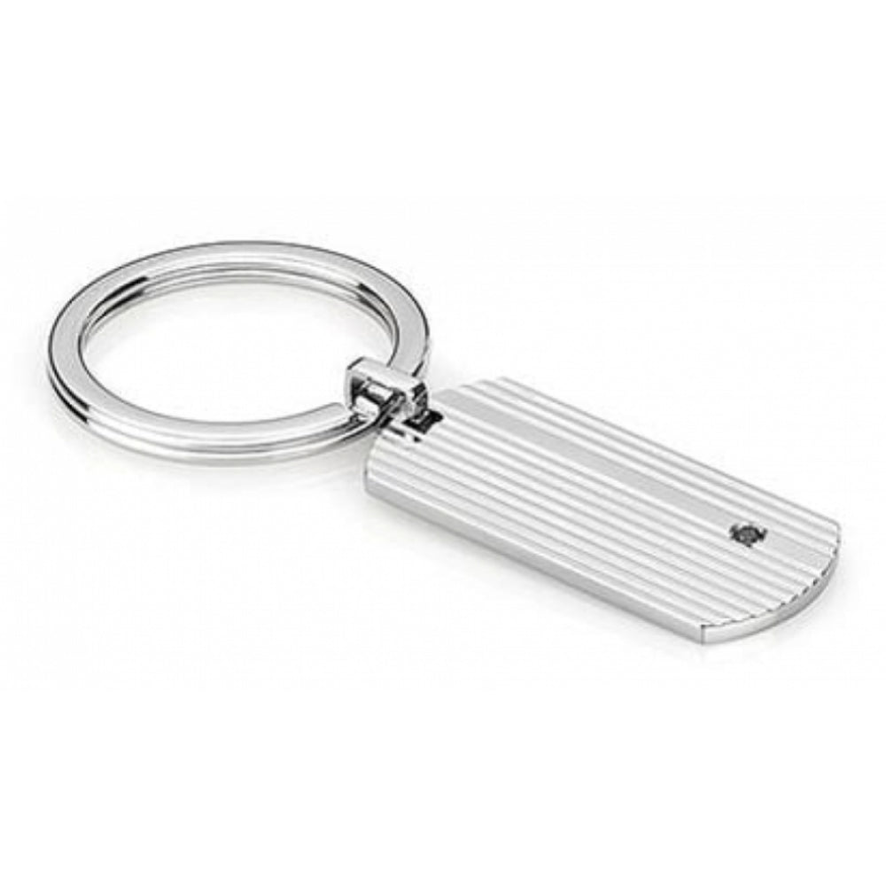 Montecarlo Stainless Steel & Black CZ Keyring