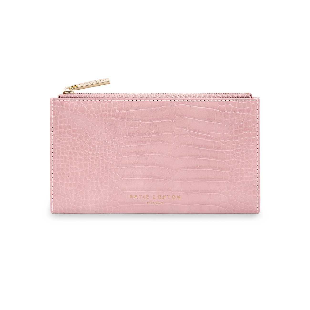 Celine Faux Croc Fold Out Purse | Pink