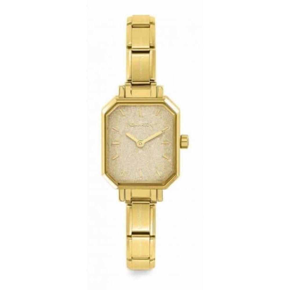 Paris Watch Gold Rectangle Glitter Face