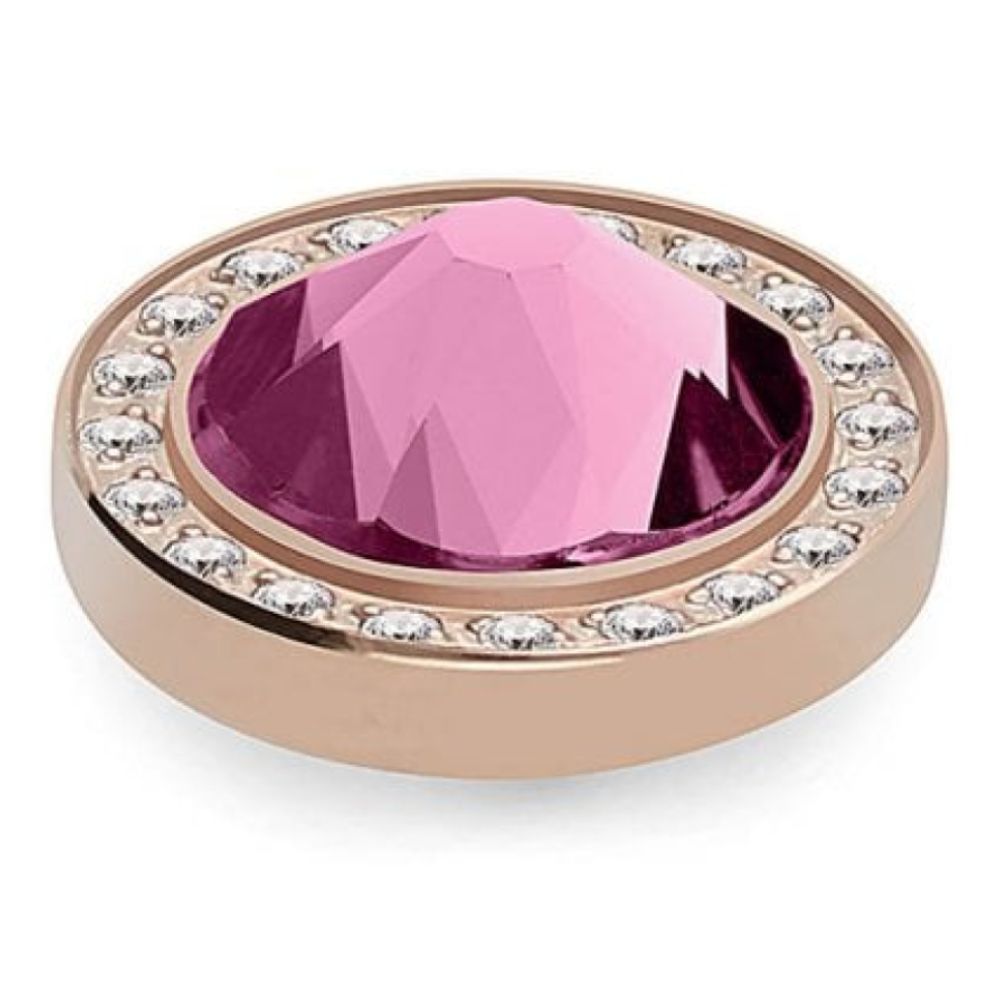 10.5mm Interchangeable Canino Deluxe Light Rose Crystal Top in RG