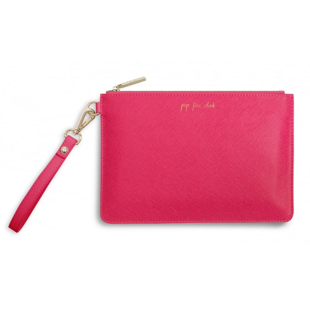 Pop Fizz Clink / Its Time To Drink - Secret Message Pouch - Pink