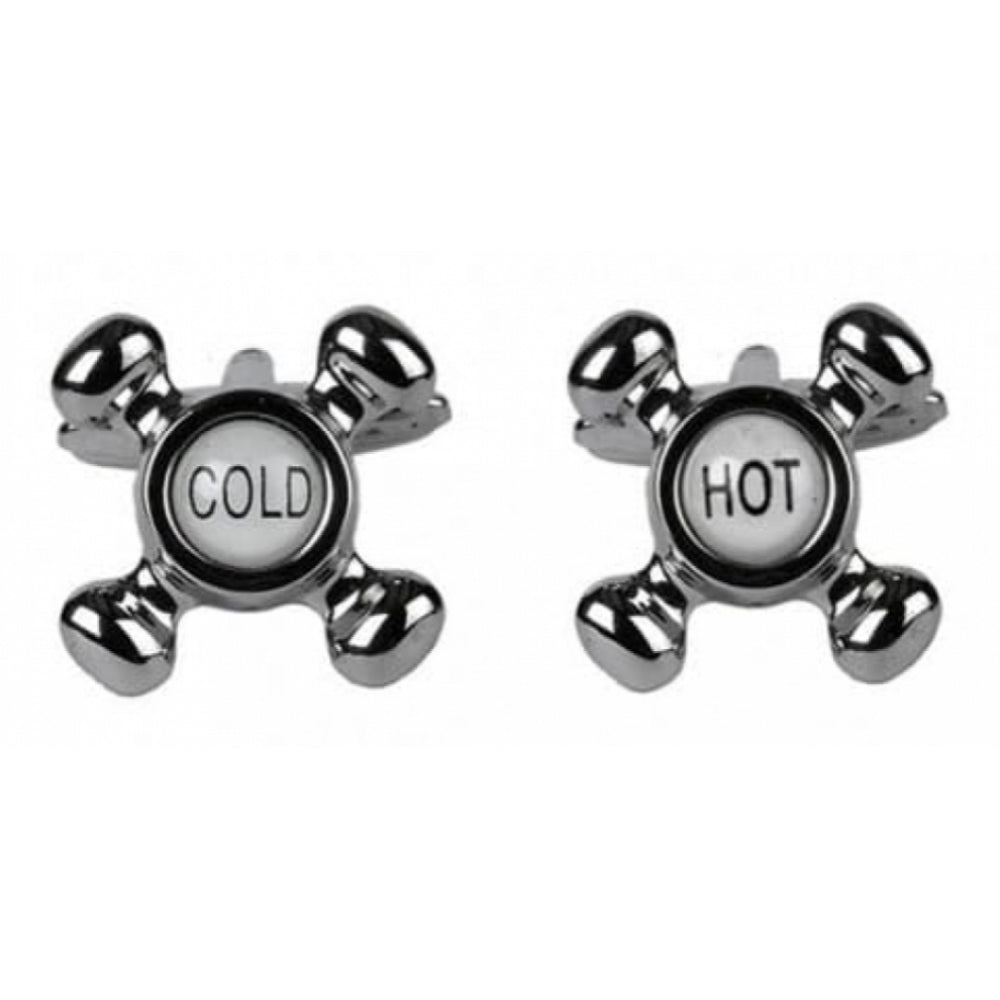 Rhodium Plated Hot & Cold Taps Cufflinks