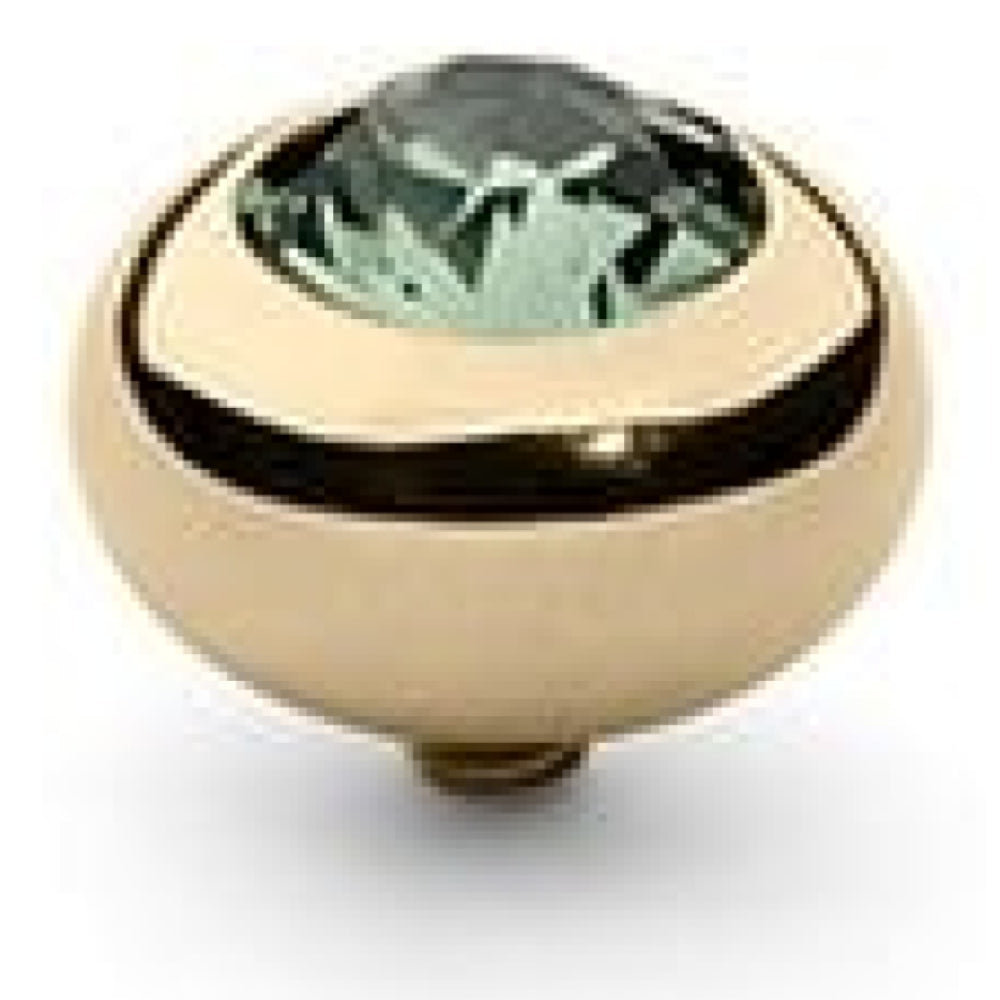 Famosa Gold 10mm Tondo Ring Top Chrysolite