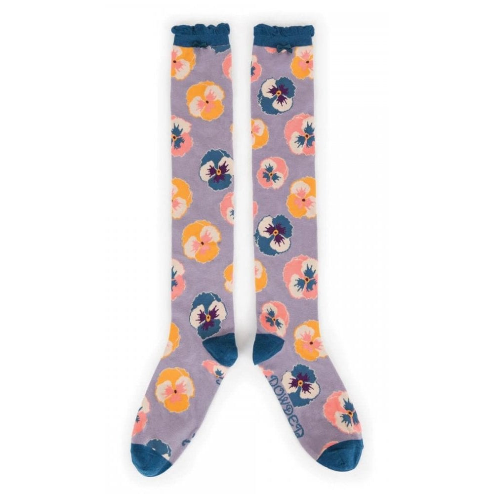 Ladies Knee High Sock - Pansy Lavender
