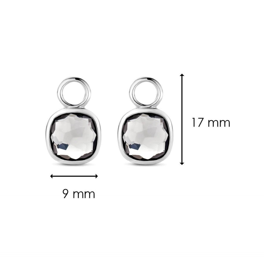 Grey Blue Stone Ear Charm