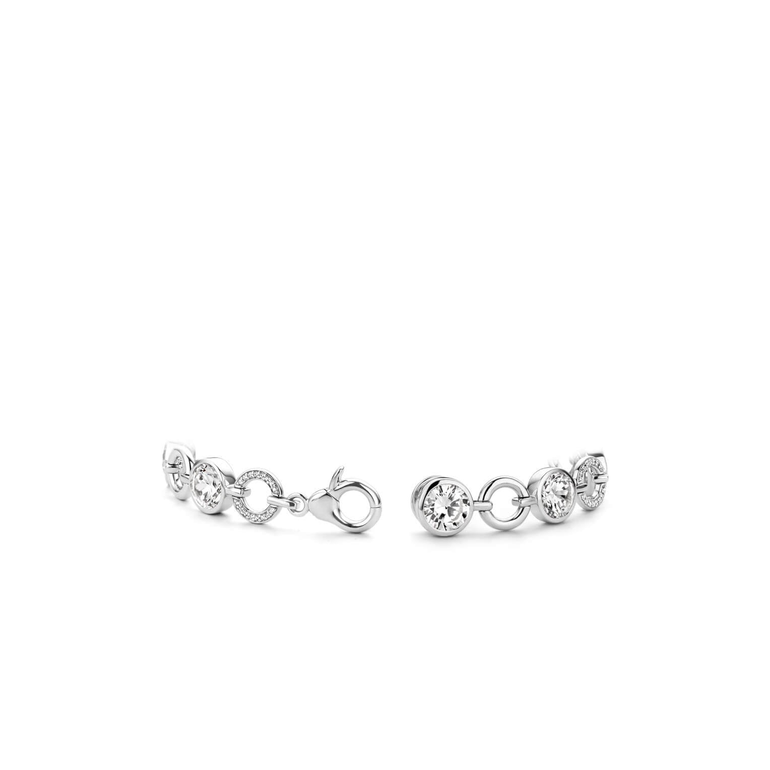 CZ Bezels Silver Bracelet