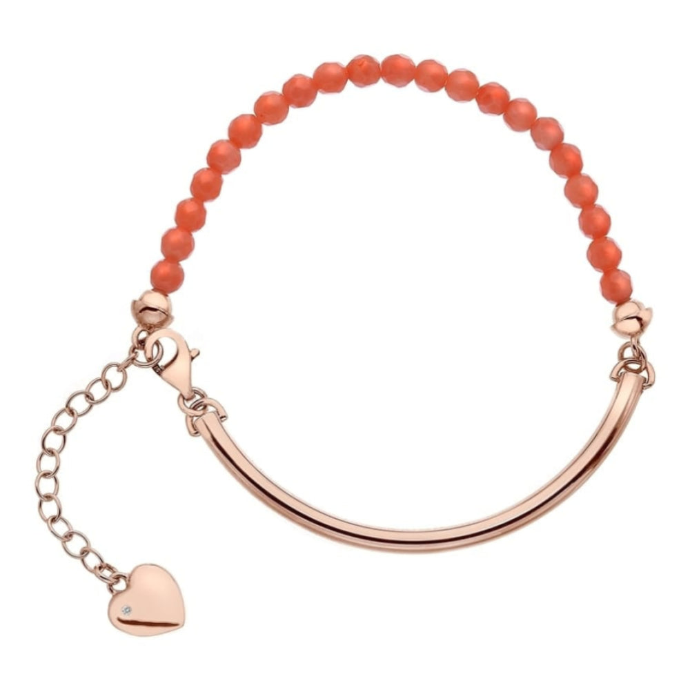 Festival Rose Gold Plated Bracelet - Coral