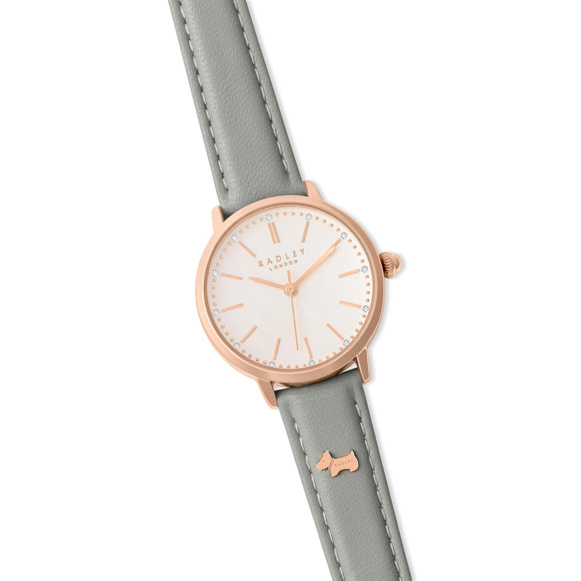Rose Gold Plated Sustainably Sourced Leather Strap Ladies Watch