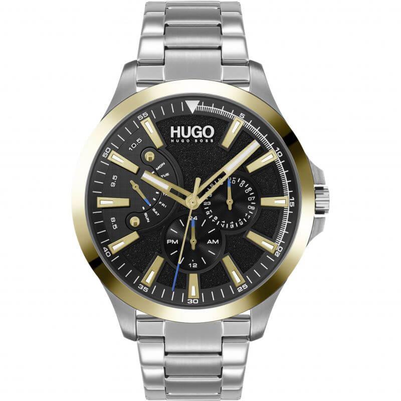 LEAP Black Multifunctional Dial & Steel Bracelet Strap Gents Watch