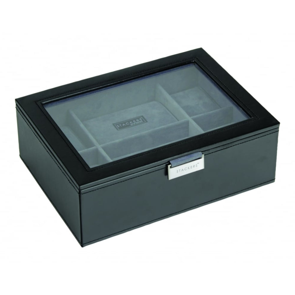 Classic 8pc Watch Box with Glass Lid